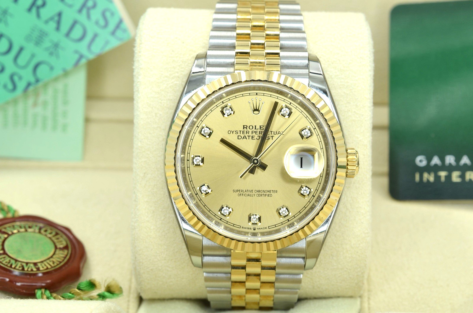 Rolex Datejust 36mm 126233 Champagne Diamond Dial 2021 with Box and Papers