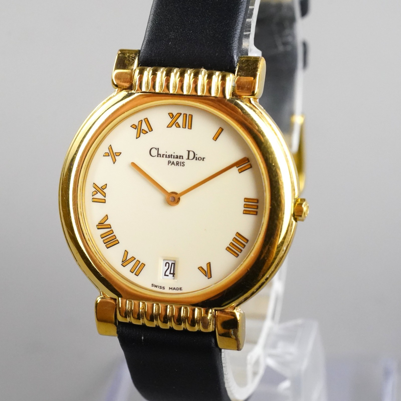 Christian Dior Vintage Unisex Watch 45.125 Gold 32mm New Battery New Band