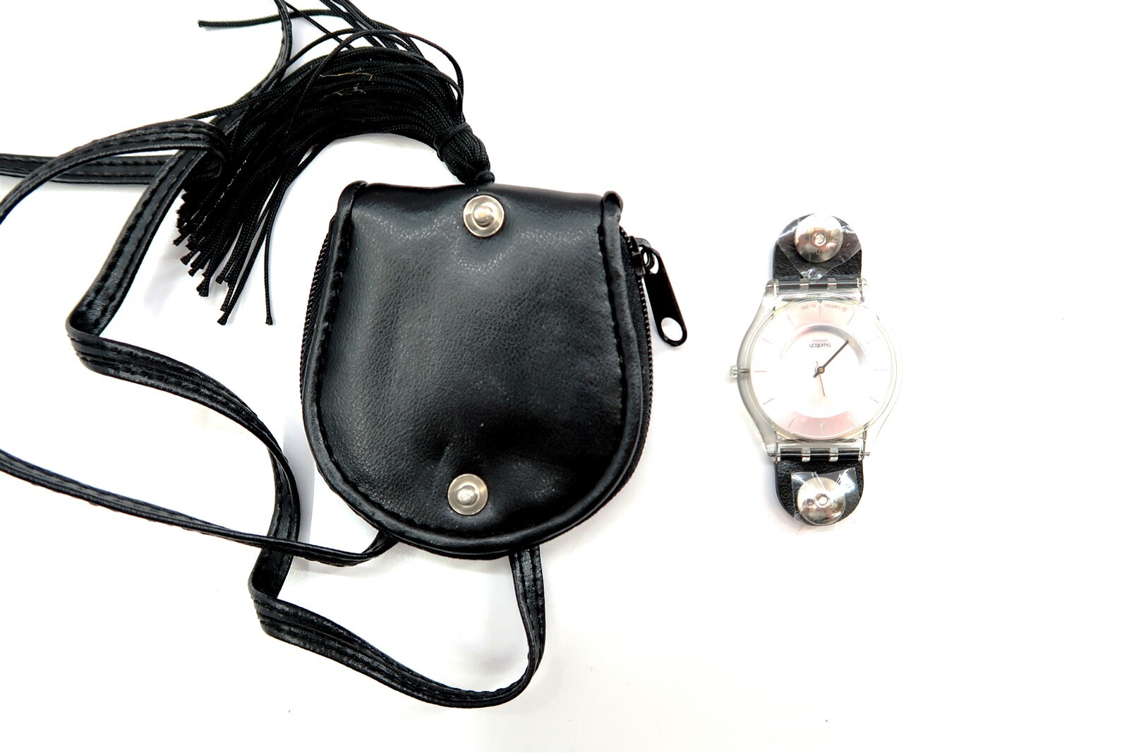 NEW Swatch Watch VELVET DREAMS BLACK SFK183N by Nicole Dupont 2003 Change Purse