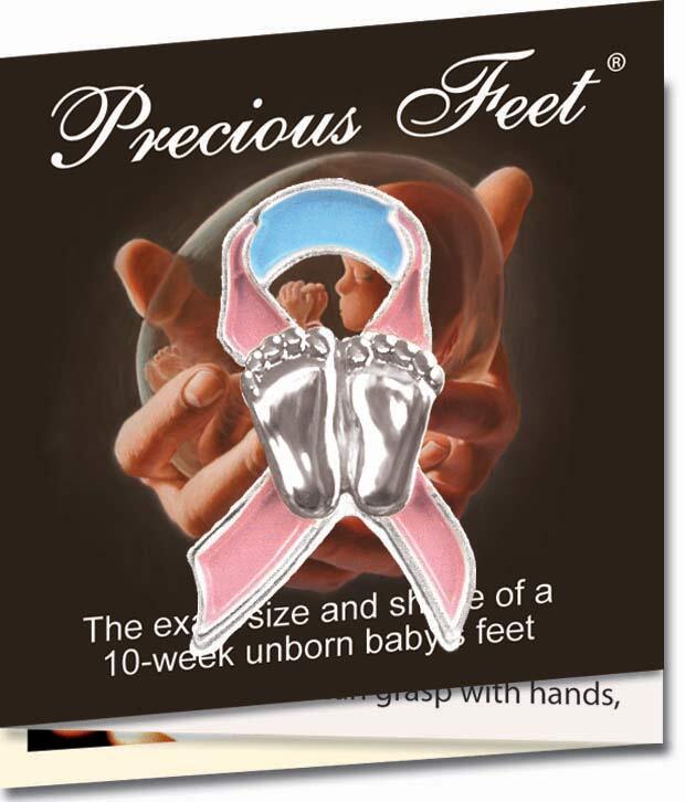 Precious Feet, Nickel Plated, Ribbon Jewelry, Lapel Pin