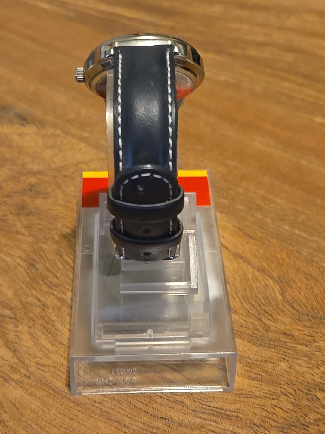 MICKEY MOUSE Disney Silvertone Black Band Watch SII MU0897