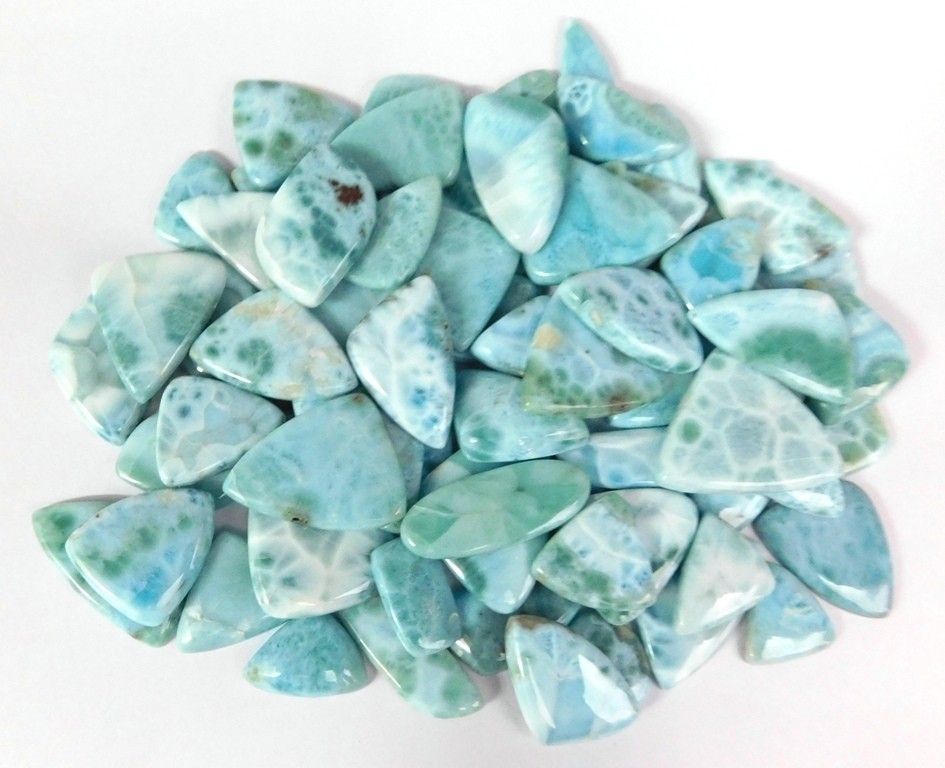 Natural Larimar cabochon Loose gemstones Jewelry Making Wholesale Lot 71257