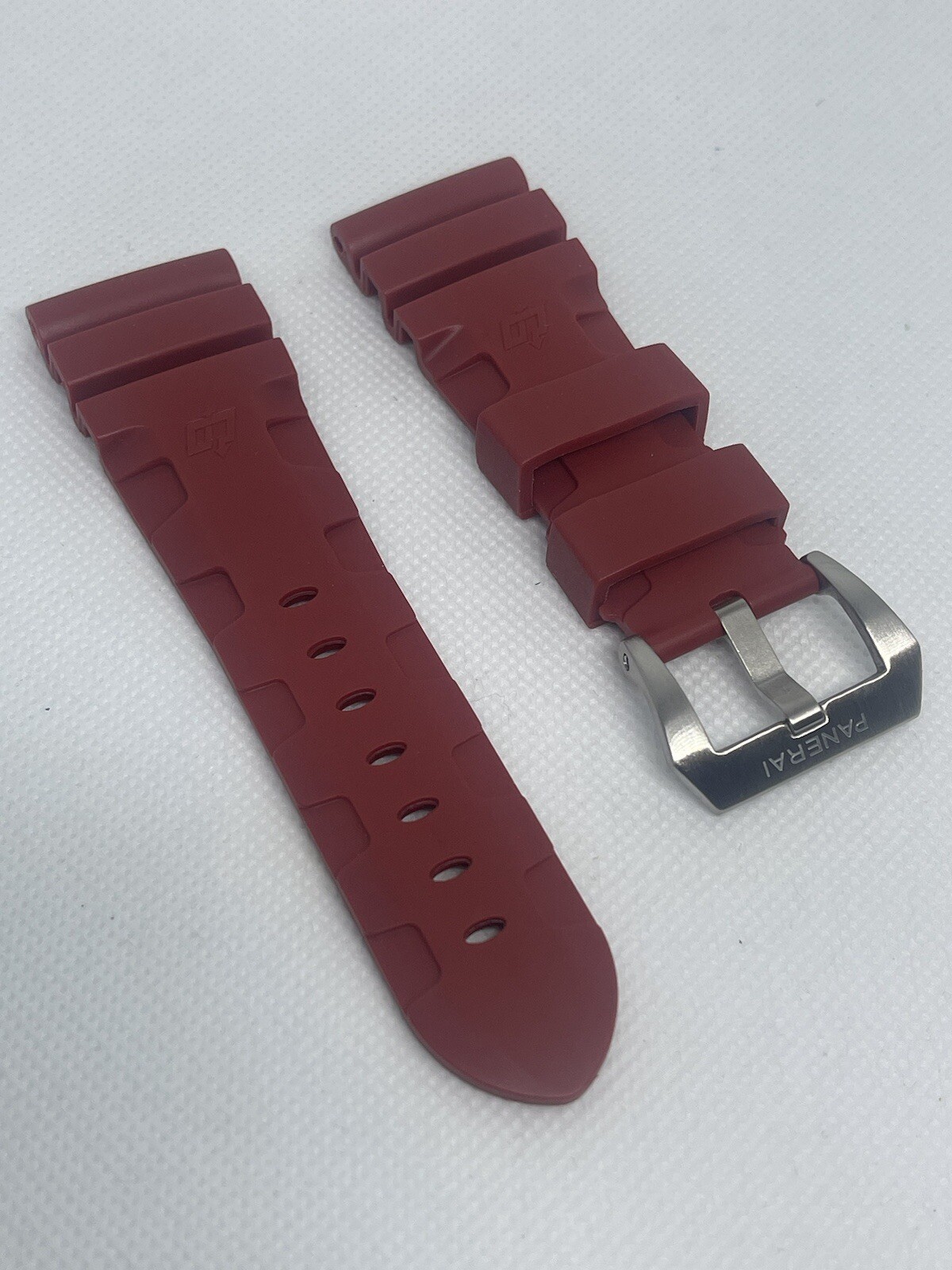 22mm Red RUBBER Watch Band Fits for Panerai PAM strap WITH BUCKLE BARGAIN