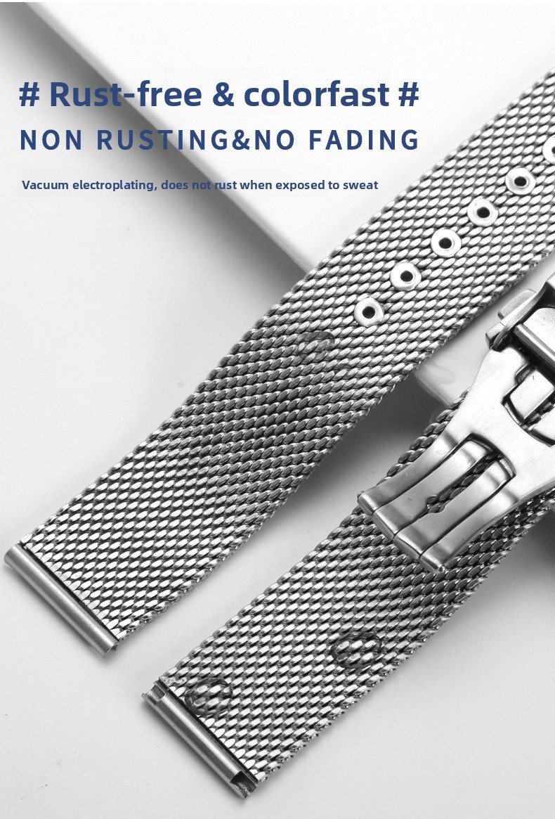 For Omega Seamaster Milanese Mesh Watch Band Stainless Steel Braided Strap 20mm