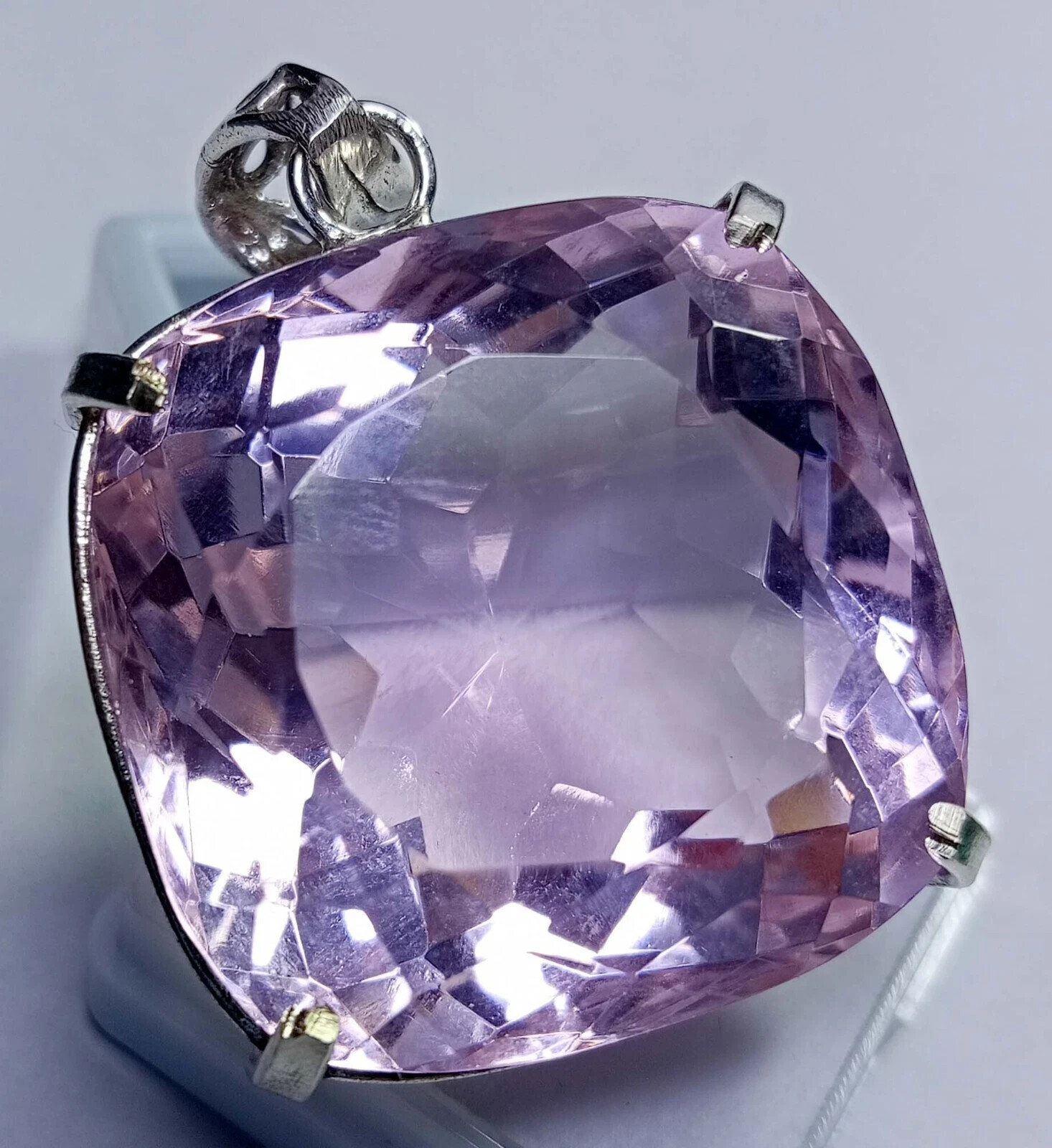 Flawless Pendant Pink Topaz Cushion Cut 134-136Ct Natural Gemstone EGL Certified
