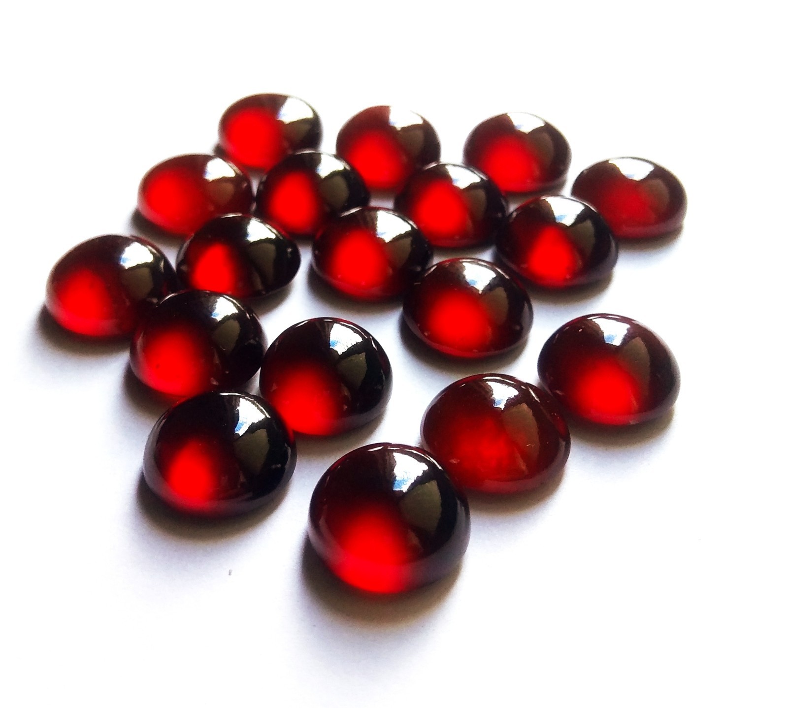 8 MM AAA Hessonite Garnet loose cabochons Gemstone Red Color natural Hessonite