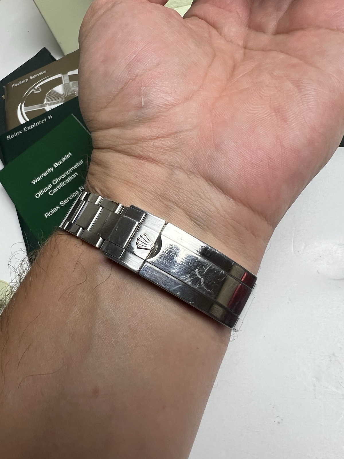 Rolex Explorer II 216570 42MM White Polar Dial Oyster Steel Box