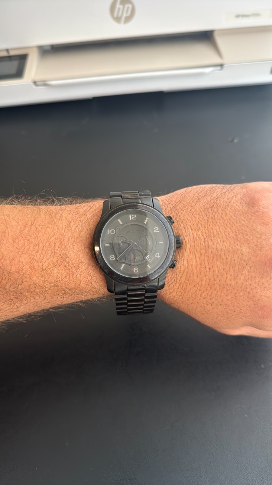 Michael Kors watch mens 44mm black stainless