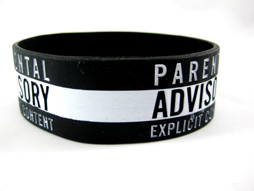 One Dozen New Wholesale Black & White Silicone Bracelets as Pictured