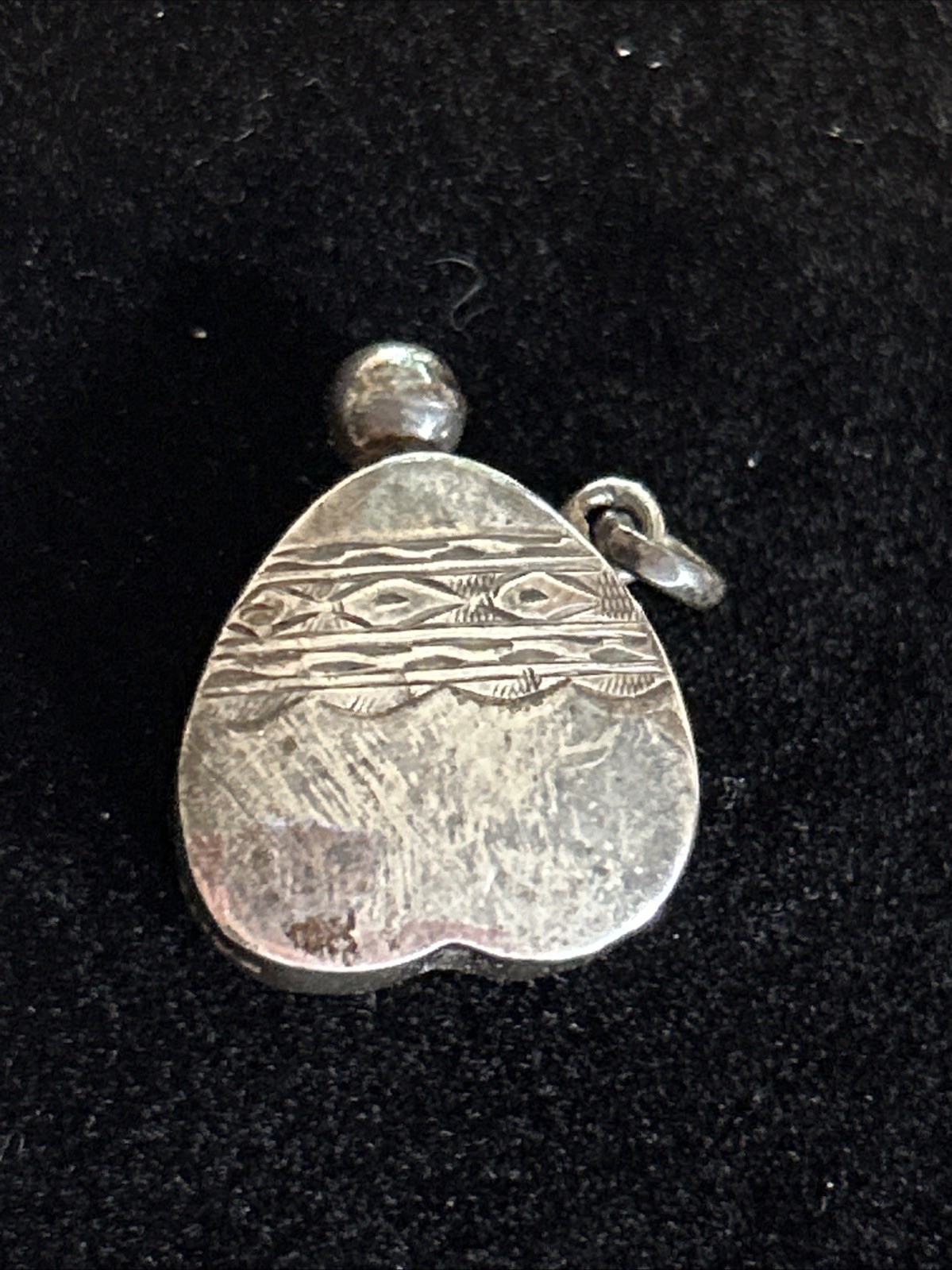 Vintage 925 Sterling Silver Perfume Charm Pendant Engraved Signed BOMA