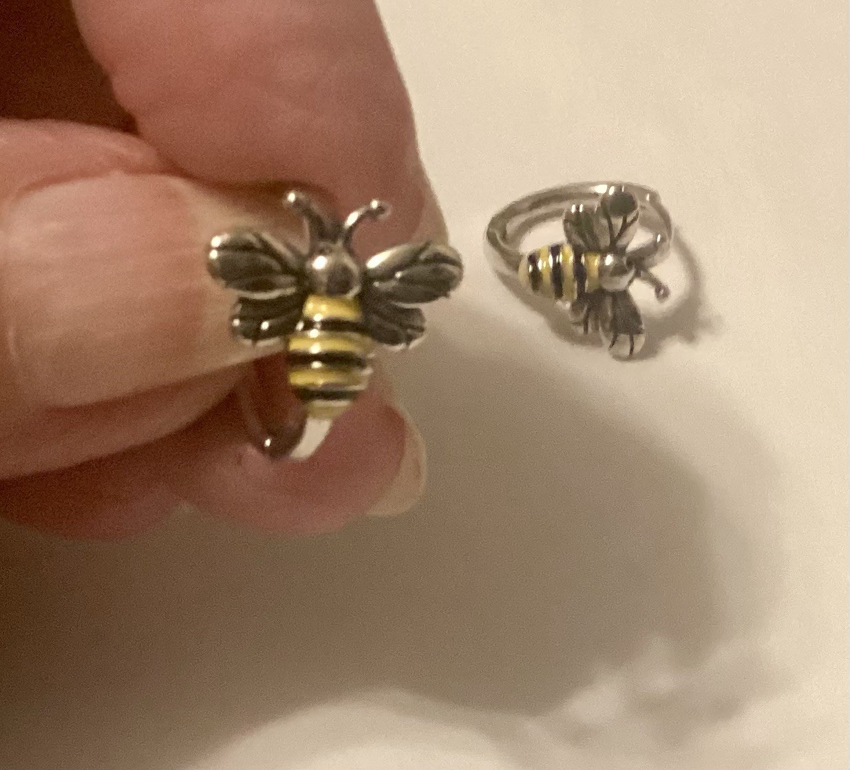 Yellow & Black Bee Huggie Hoop Earrings 3/4”