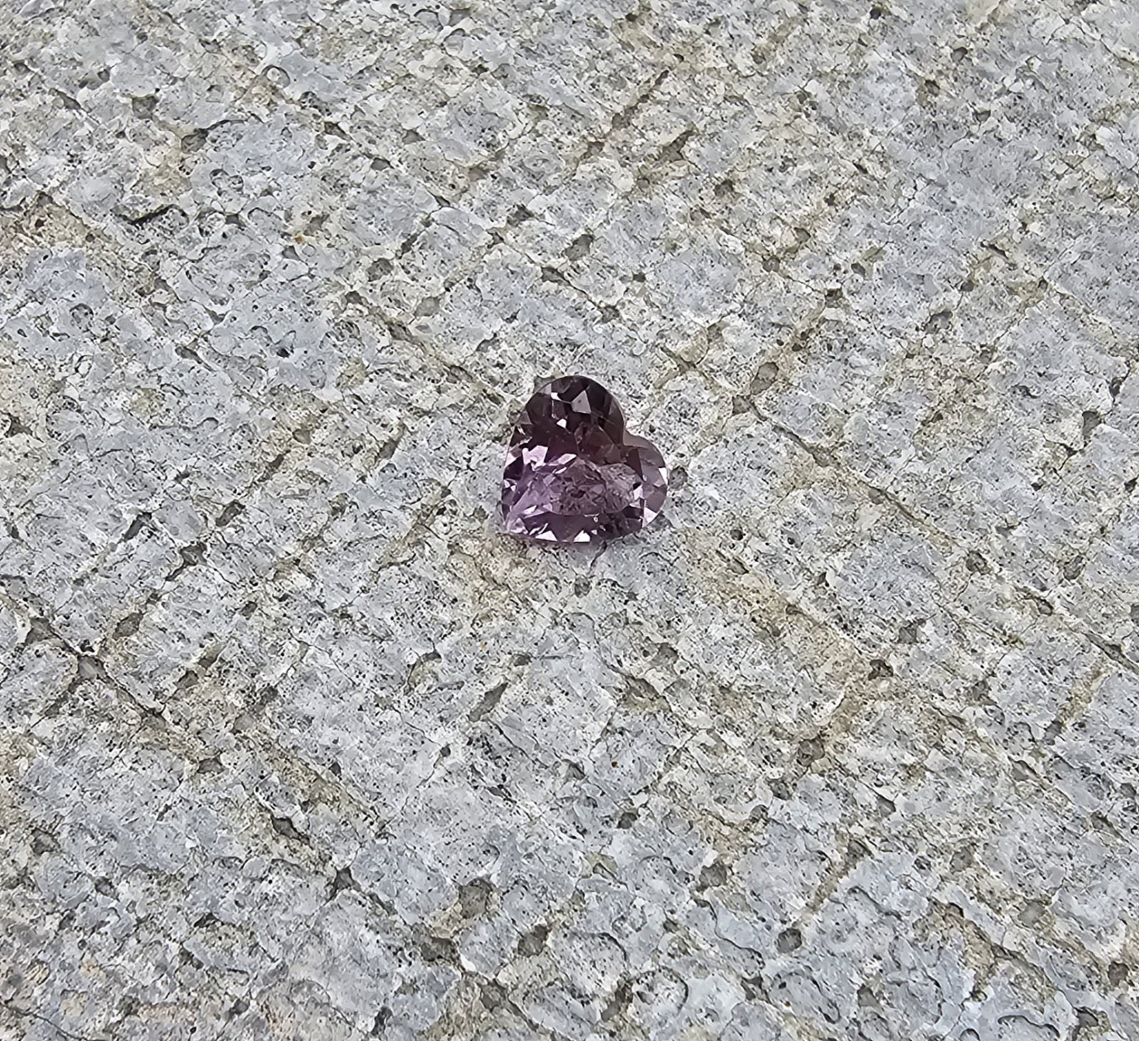 Amethyst 6.5mm X 6.9mm Heart Shape Loose Stone!