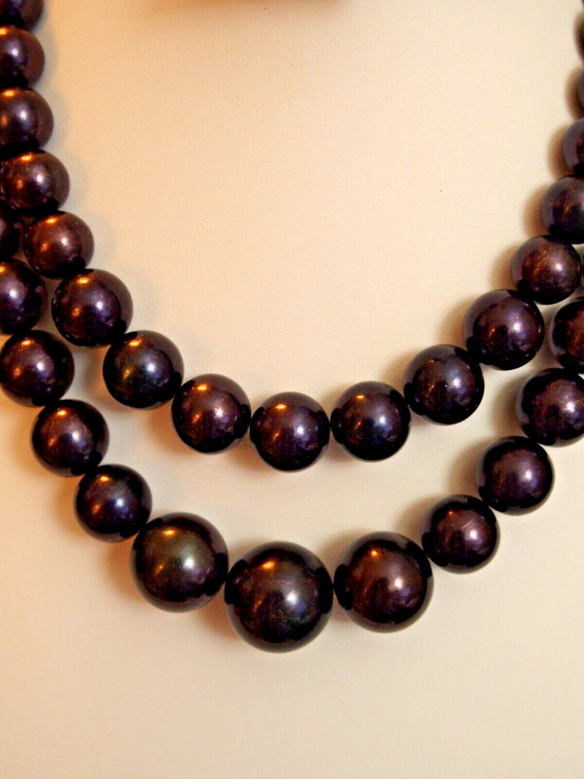 Linea by Louis Dell’Olio Double Black Purple Beaded Necklace only BNWT