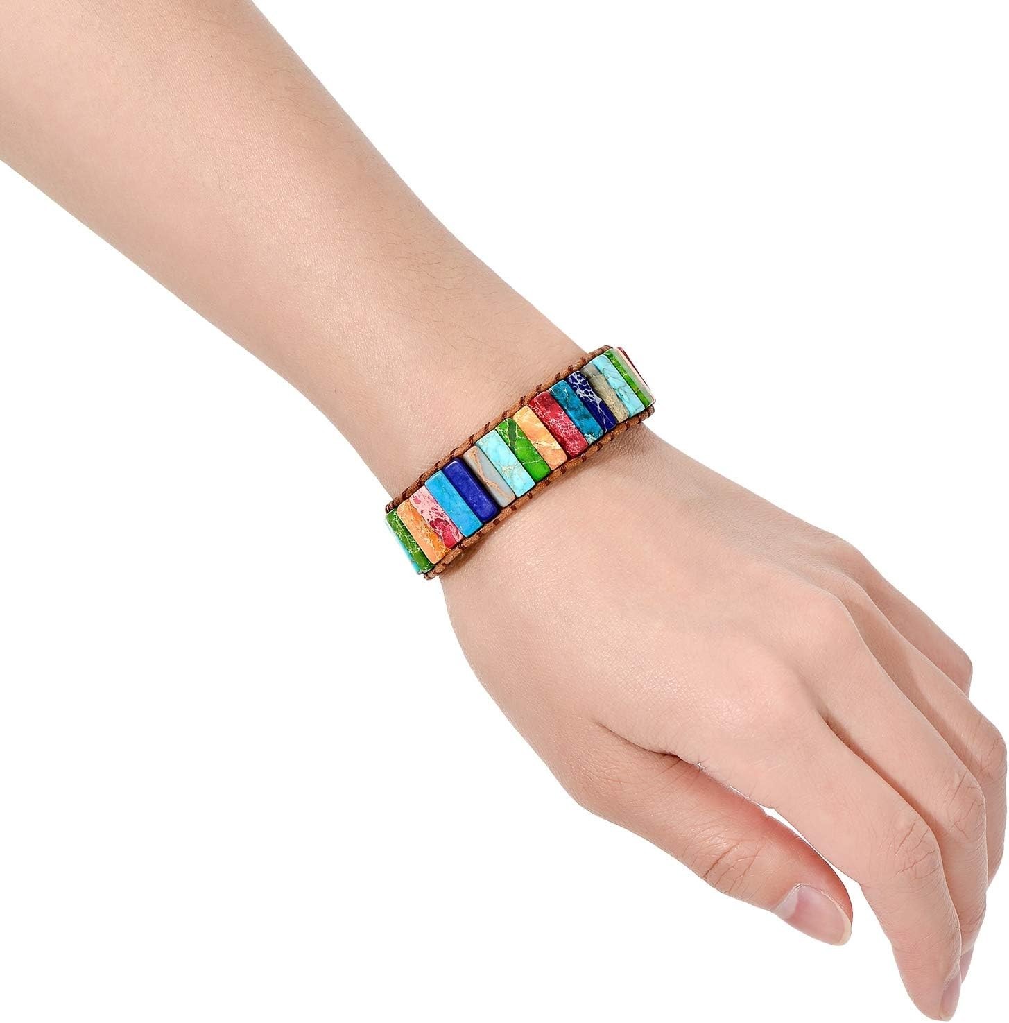 Chakra Healing Bracelet with Sunflower Button – Perfect Gift for Loved Ones