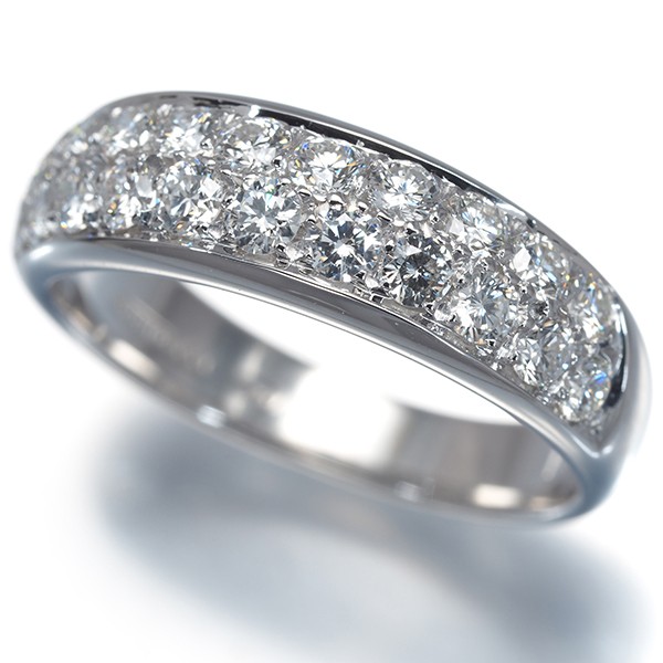 Auth PICCHIOTTI Ring Diamond 0.85ct Paved US6-6.25 18K 750 White Gold
