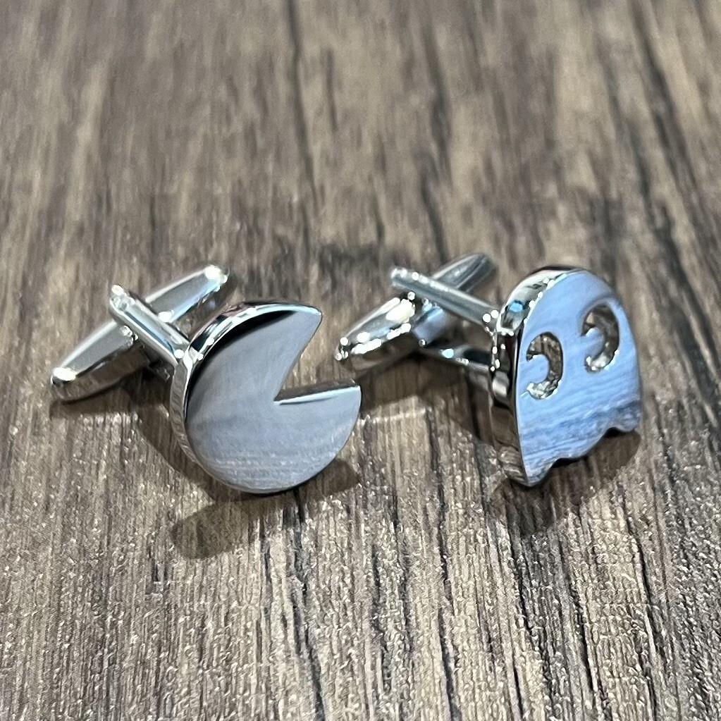 Arcade Game Pac-Man Ghost Cufflinks For Men Birthday Wedding Gift