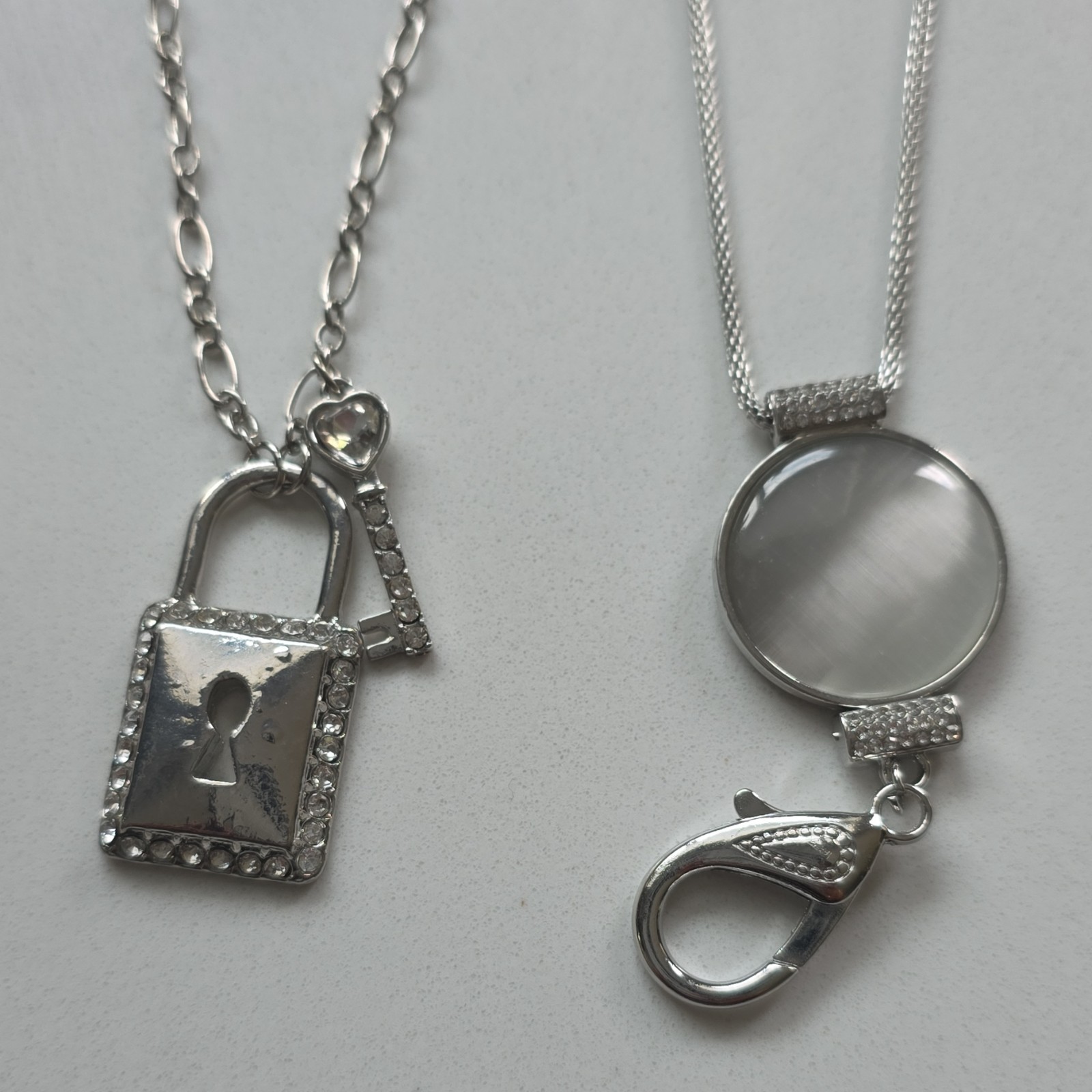 Paparazzi Holiday Lane Mixed Lot 4 Women’s Fashion Metal Necklaces Silver Red