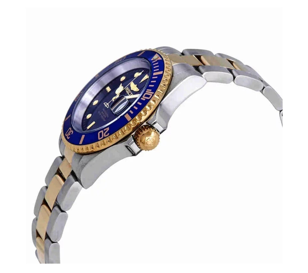 Invicta Pro Diver 26972 Blue Dial Two Tone Stainless Steel Wrist Watch for Men
