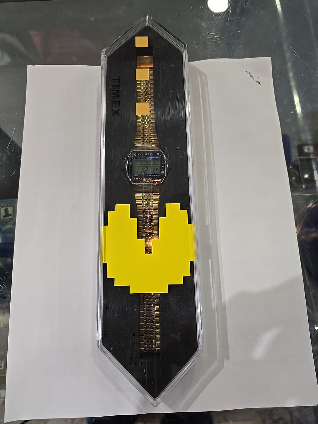 TIMEX x PAC-MAN T80 34mm Stainless Steel Bracelet Watch Gold