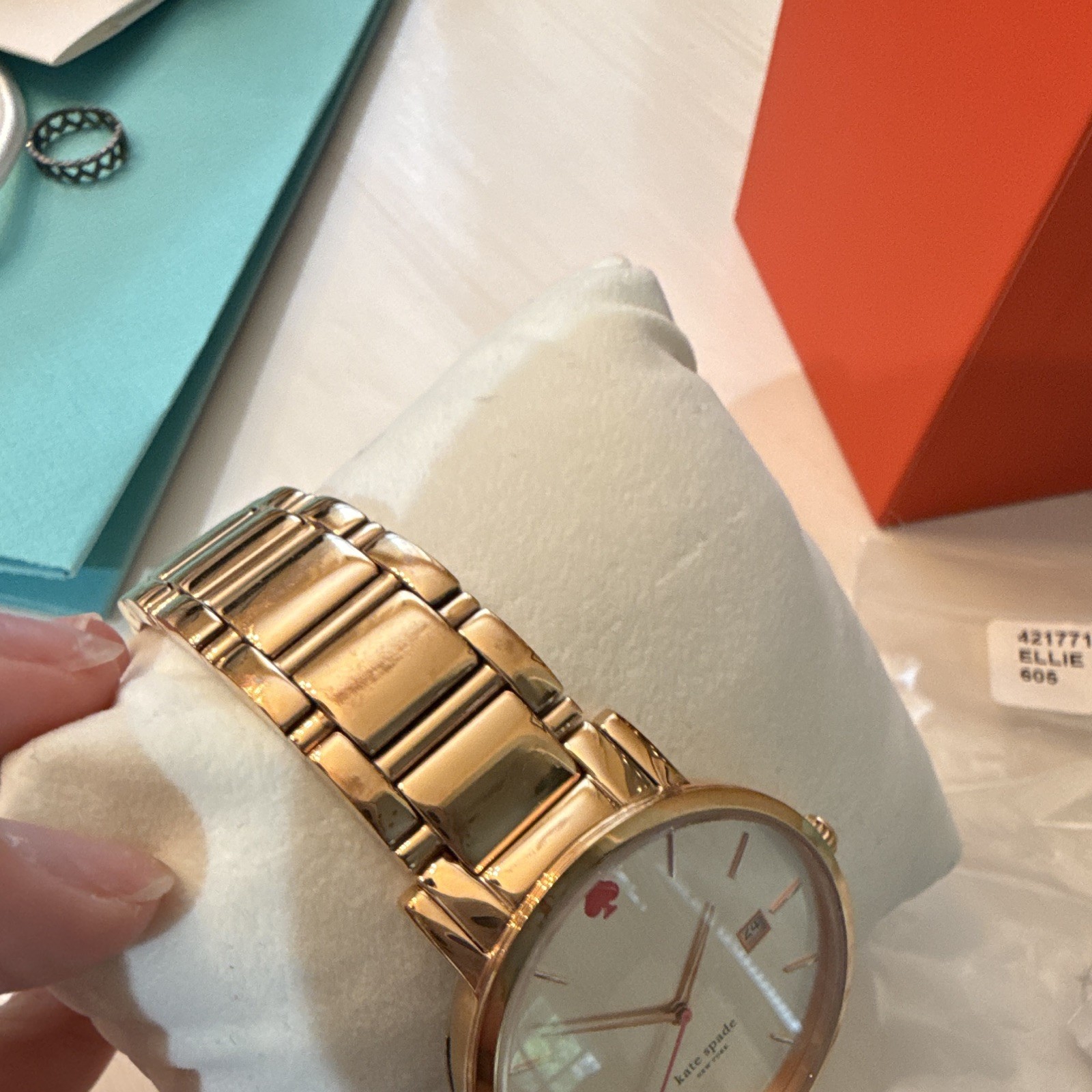 kate spade new york Ellie Rose Gold Tone Analog Quartz Date Bracelet Watch