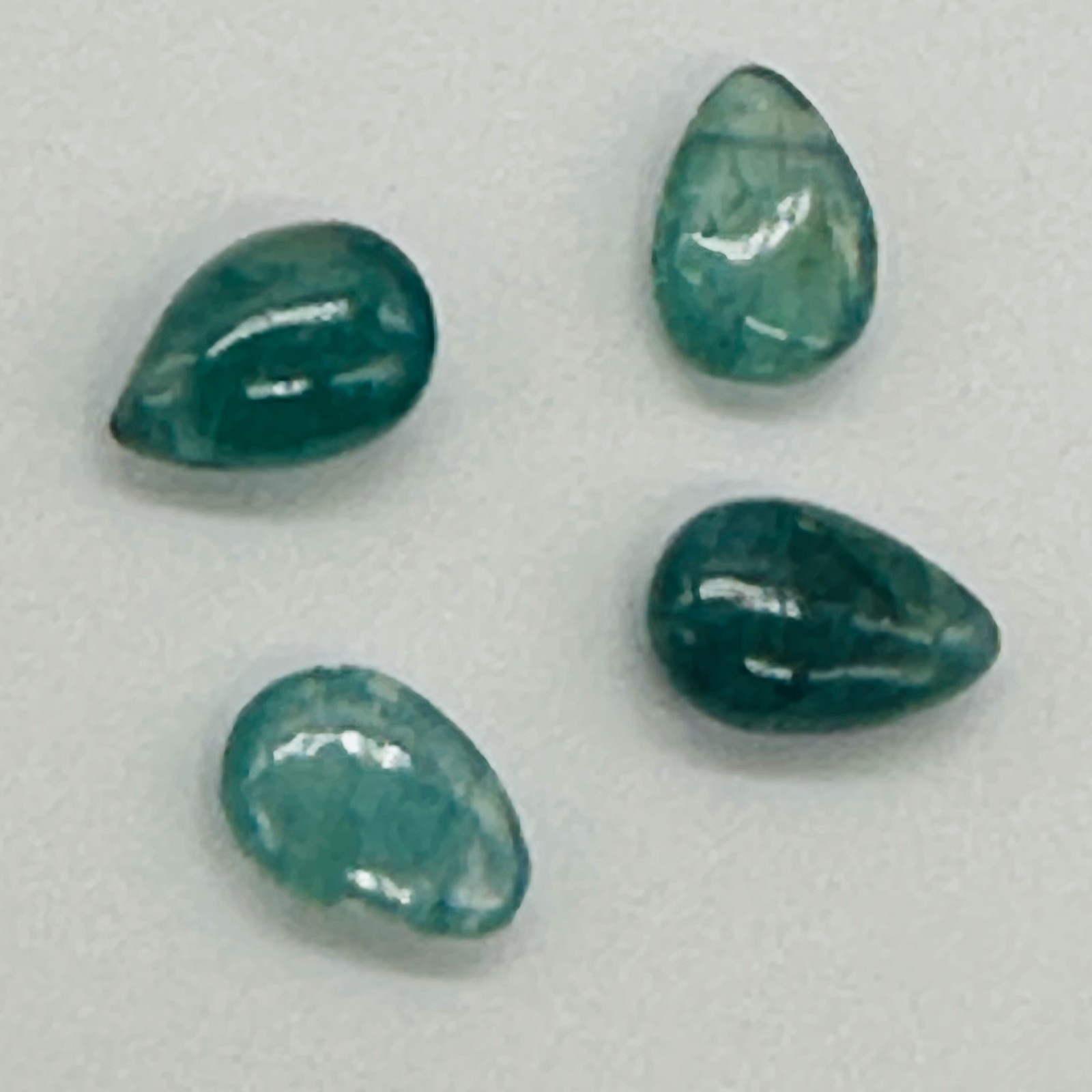 Grandidierite AAA Briolette Beads | 9x6x4 to 7x6x3mm | Aqua, Blue | 4 Beads |