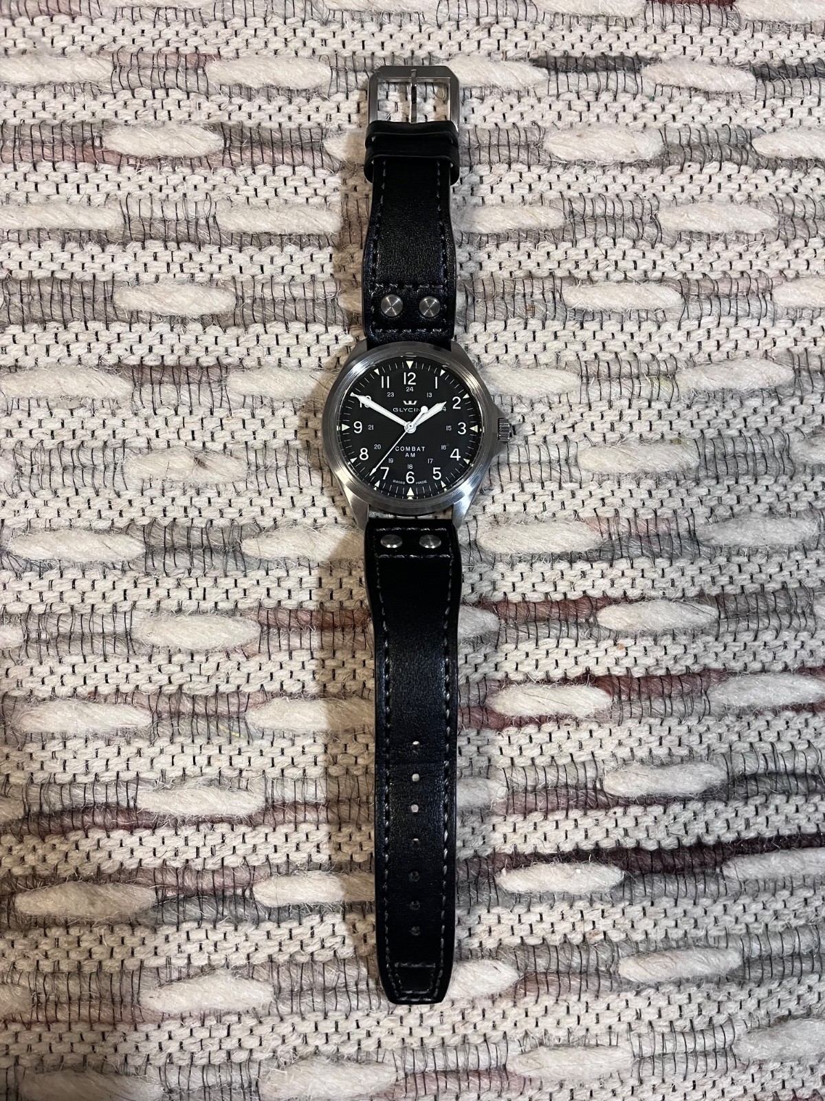Glycine 3943.19AT.MM Combat 7 Vintage Automatic 41mm Black Dial – GL0237