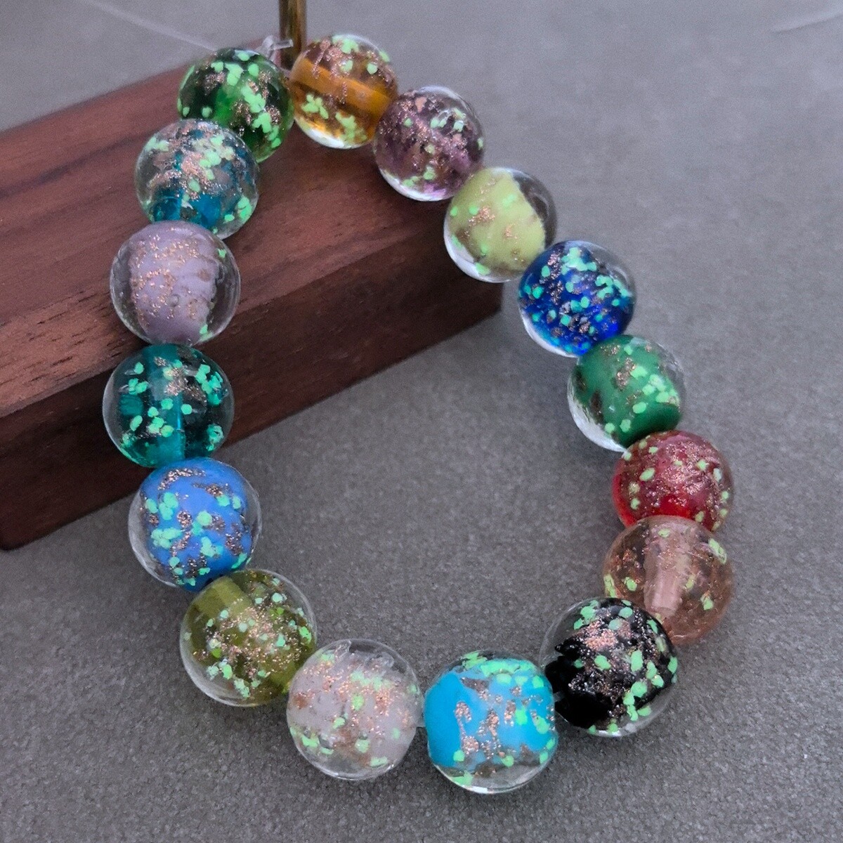 10pcs Round 6/8/10/12mm Luminous Lampwork Glass Beads for Jewelry Making DIY