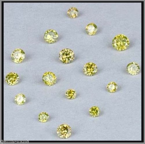 Natural Yellow Diamond lot Round 16 pcs lot, enhanced VVS/VS/SI fancy color