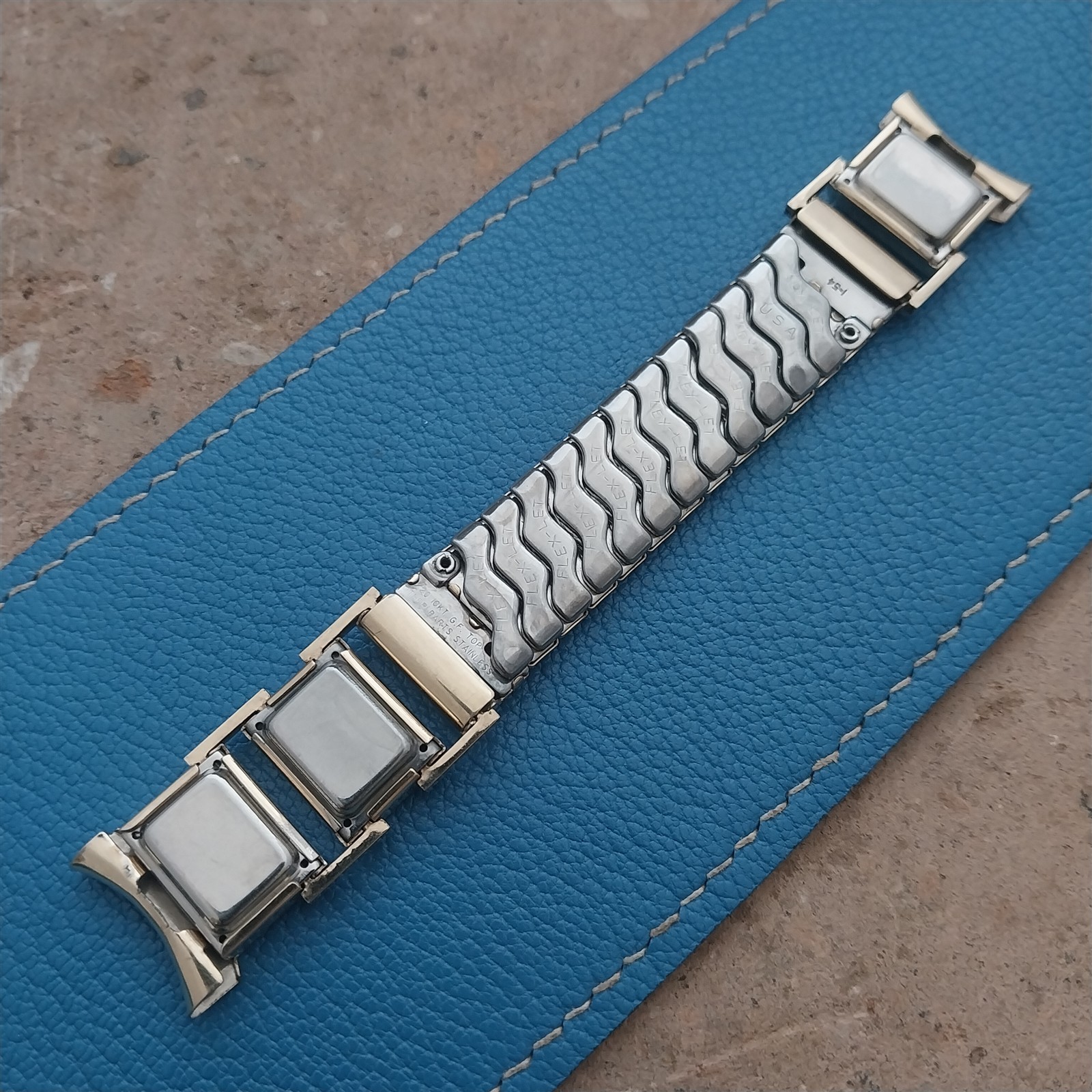 1954 Flex-Let Director Short Gold-Fill Stretch 19mm 18mm 16mm Vintage Watch Band