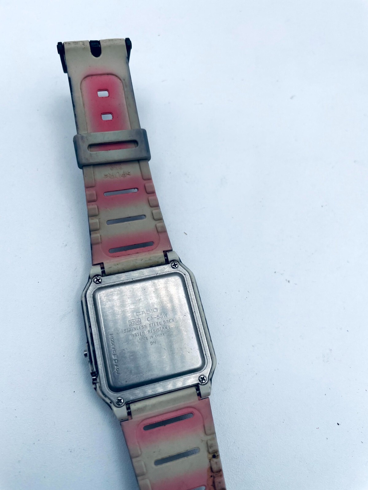 Casio CA-53W 8-Digit Calculator Watch Men’s Red & Black Straps Digital Display