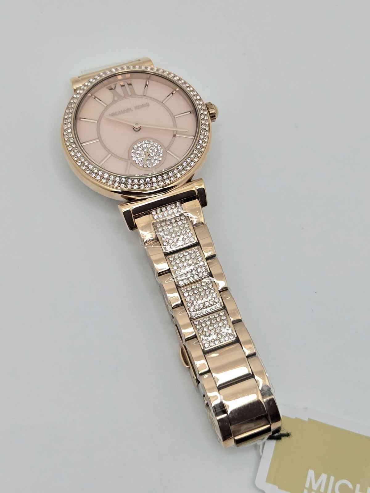 MICHAEL KORS ABBEY MK4617 PINK DIAL ROSE GOLD BRACELET QUARTZ 36MM WOMENS WATCH