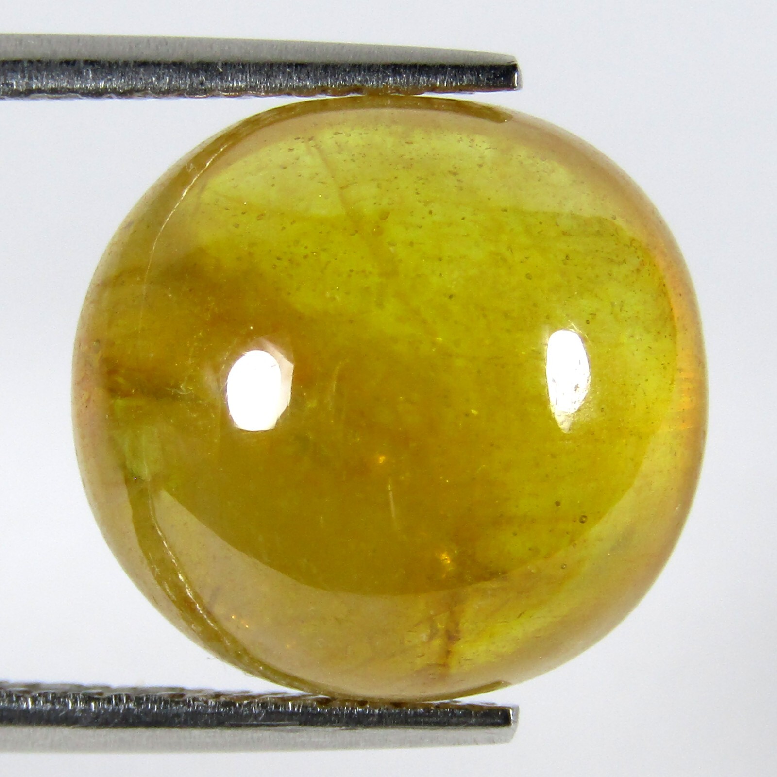 14.60 Cts GENUINE ROUND CAPOCHON SHAPE NATURAL YELLOW SAPPHIRE LOOSE GEMSTONE