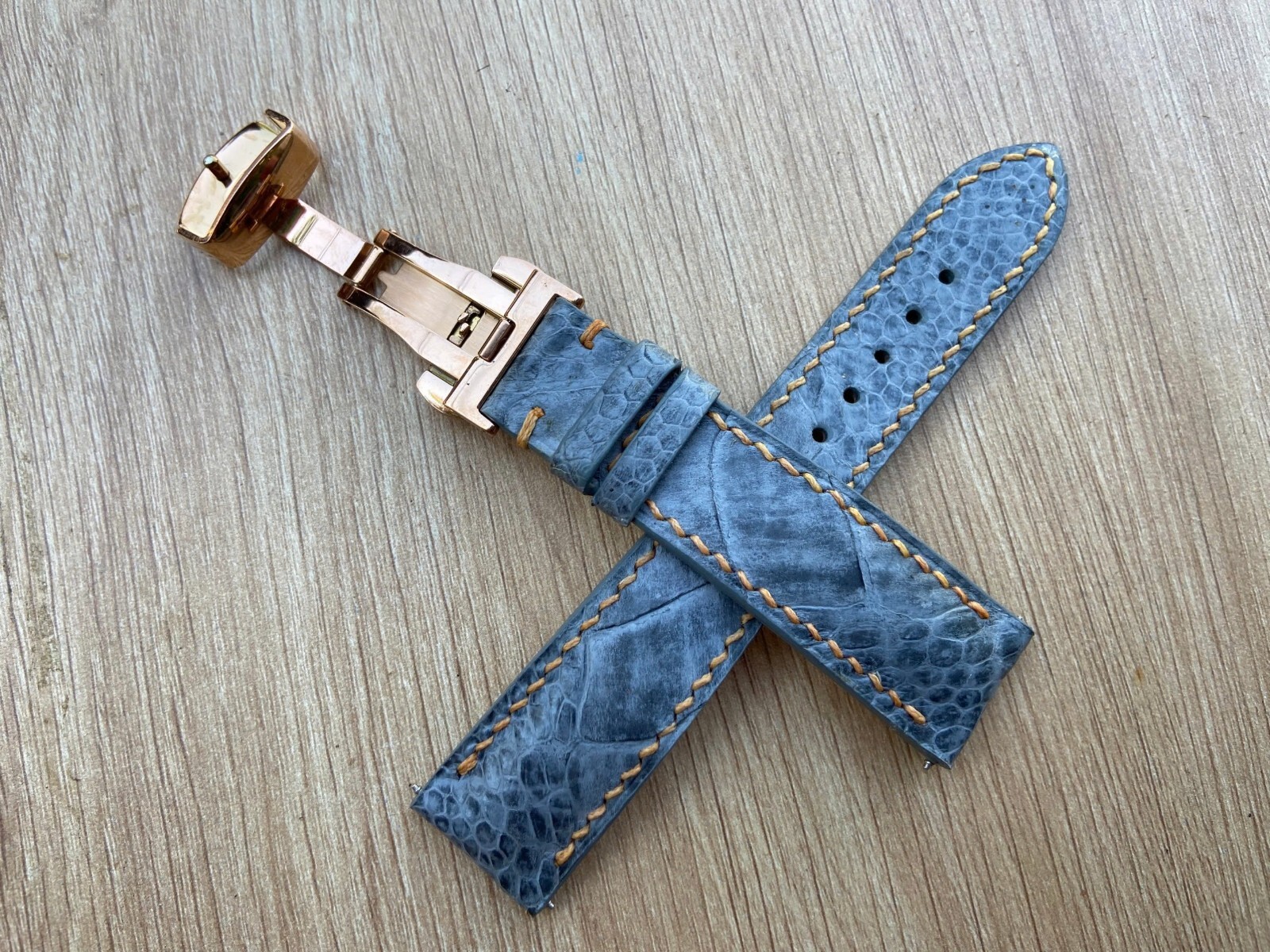 Gray Ostrich Leather Watch Strap Band, Size 18mm 19mm 20mm 21mm 22mm 24mm 26mm
