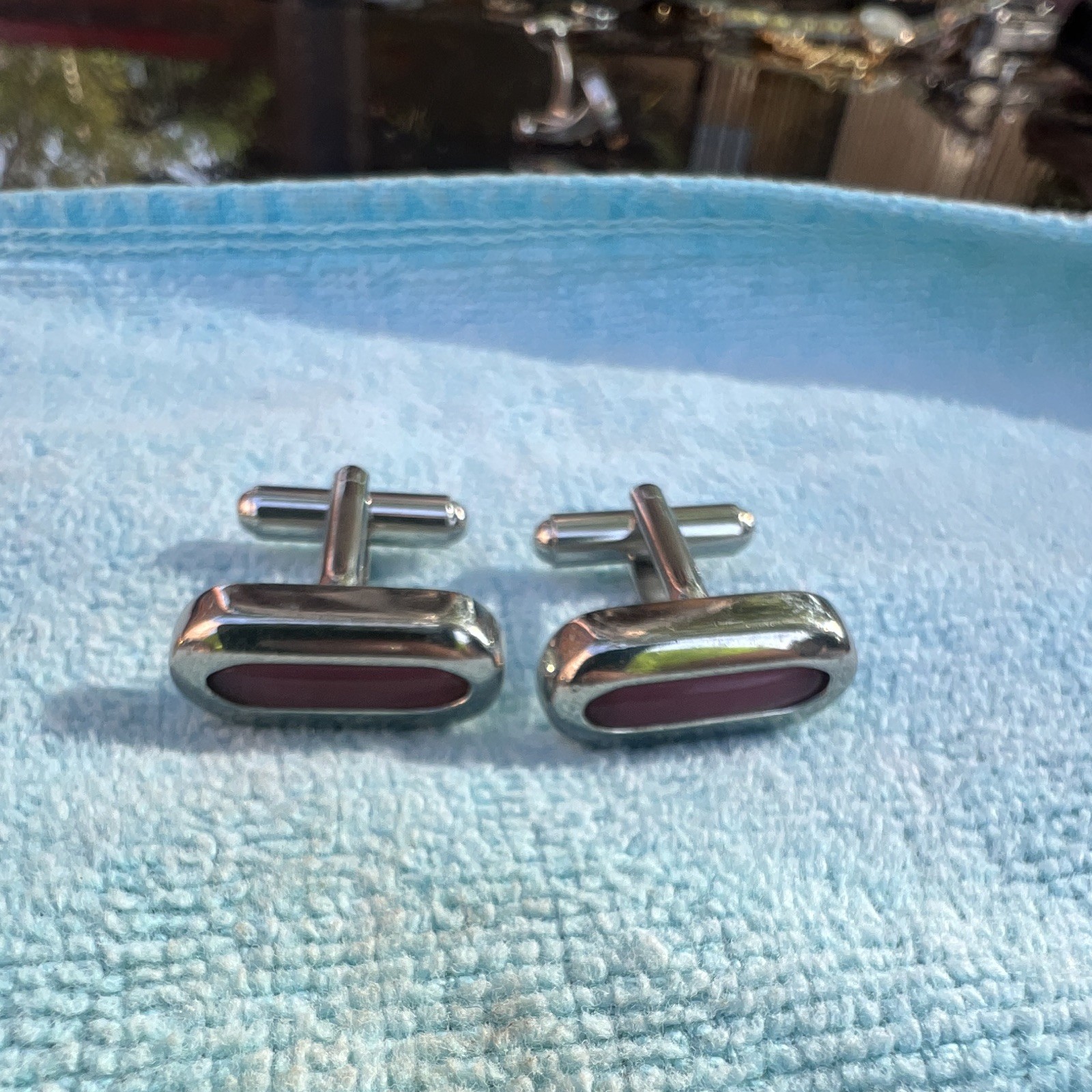 Men’s Mixed Lot 3pc Metal Cufflinks Set – Silver Gold Black Pink
