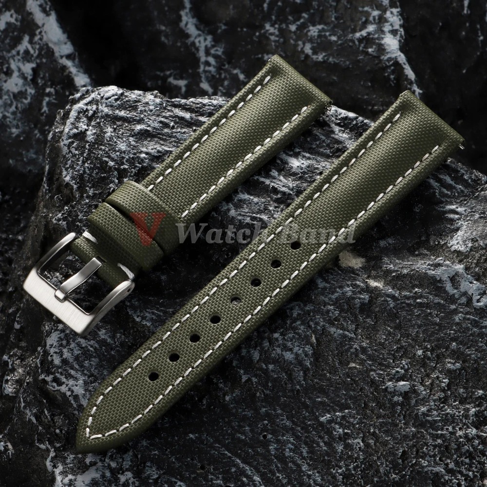 Watch Band Premium Sailcloth Strap 18mm 19mm 21mm Durable Nylon Quick Release