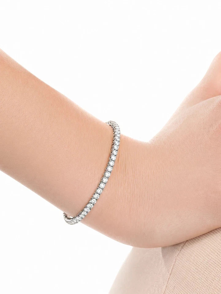 7″ Inch Tennis Bracelet 14K White Gold Plated 6 CT 4MM Round Brilliant Cut VVS1