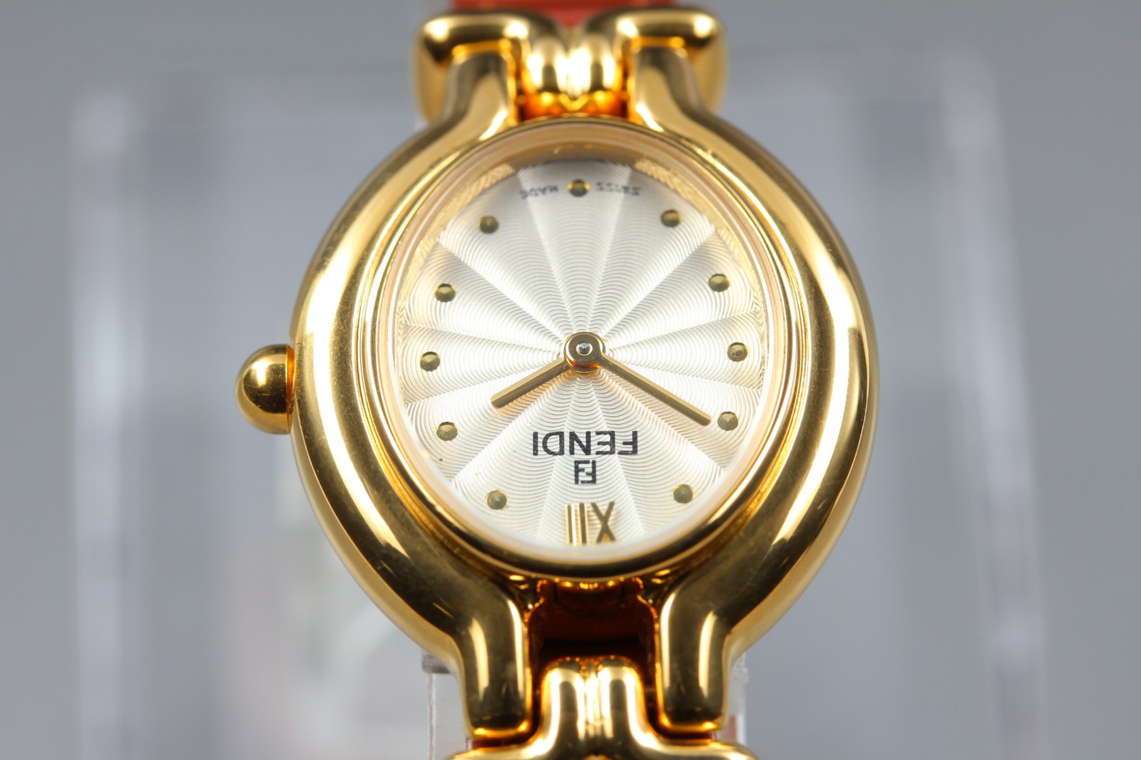 FENDI 640L 6 Colors Change Belt Gold Quartz Vintage Women’s Watch w/Box