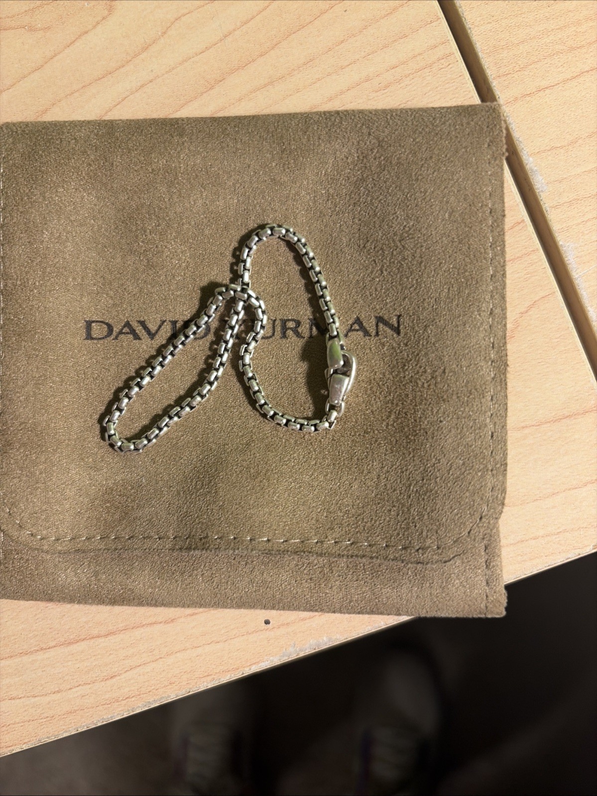 David Yurman Men’s Bracelet Silver Size Small BC0104M Used Authentic