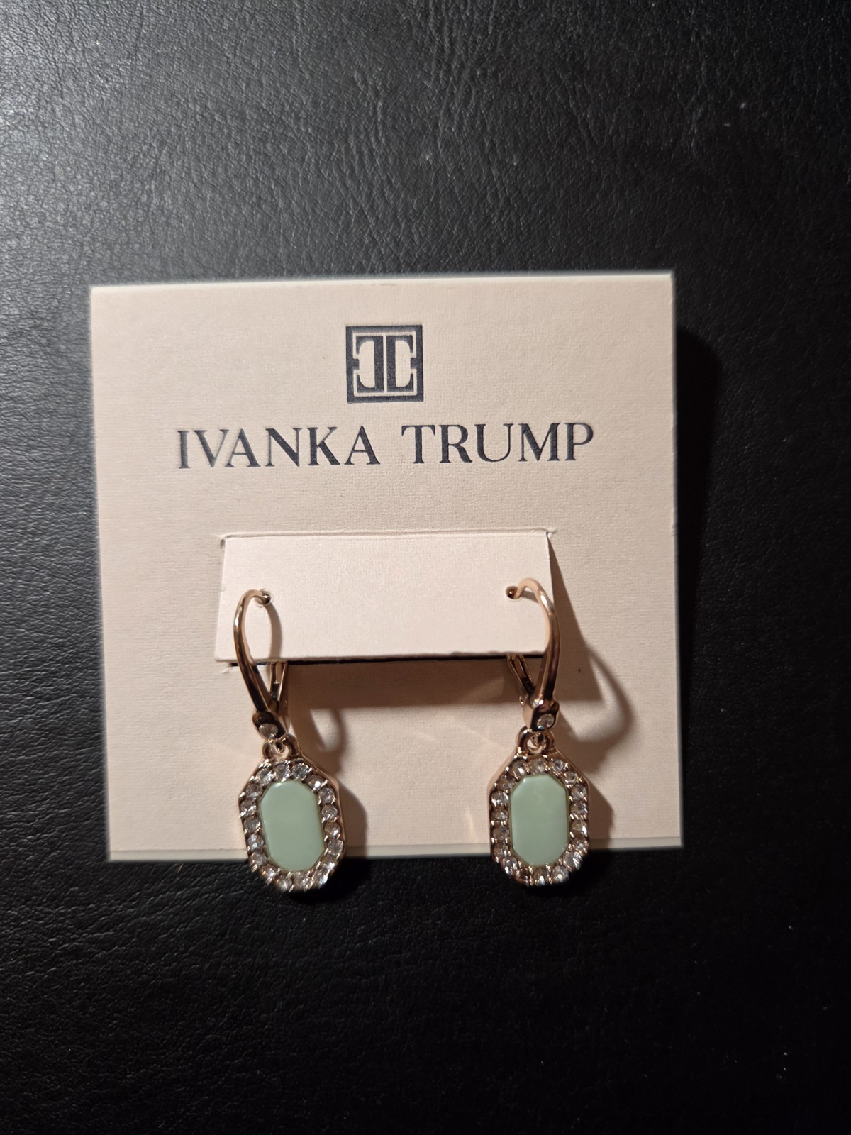 Ivanka Trump Dangle Jade Color With Rinestones
