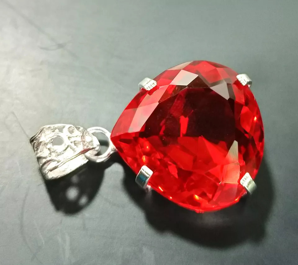 Certified Natural 57.55 Ct Brazilian Red Pear Cut Topaz Pendant Loose Gemstone