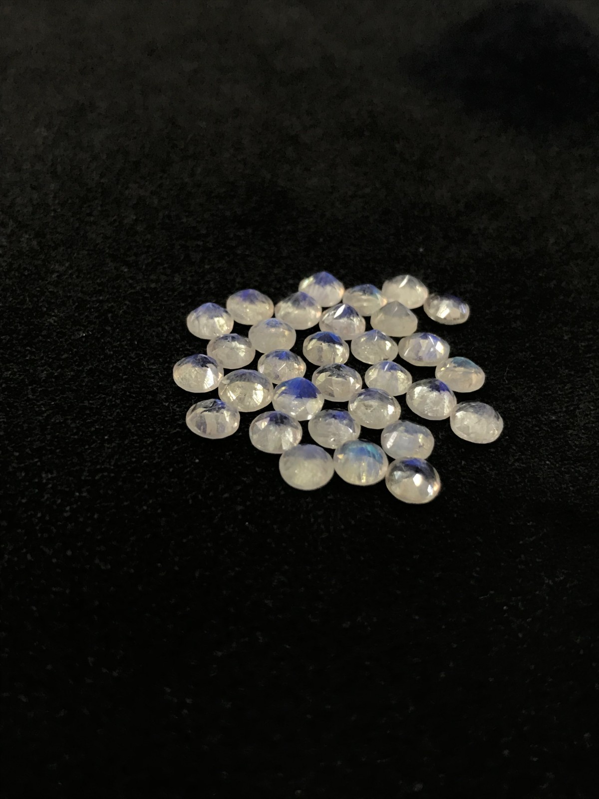 AAA Natural Rainbow Moonstone Round Cut Loose Gemstone For Making All Jewelry