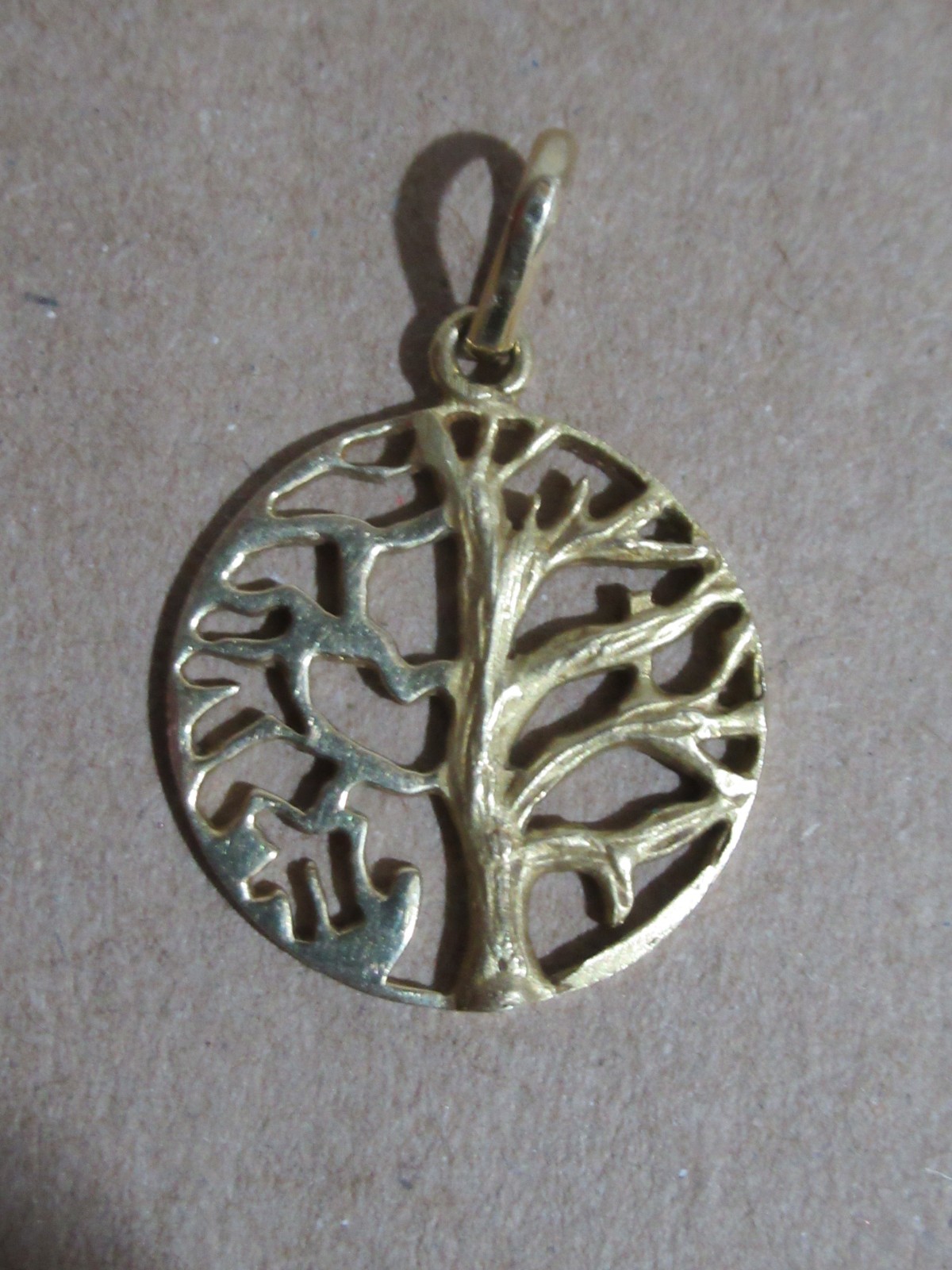 14K Gold Tree of Life Pendant Charm 3,5 gram