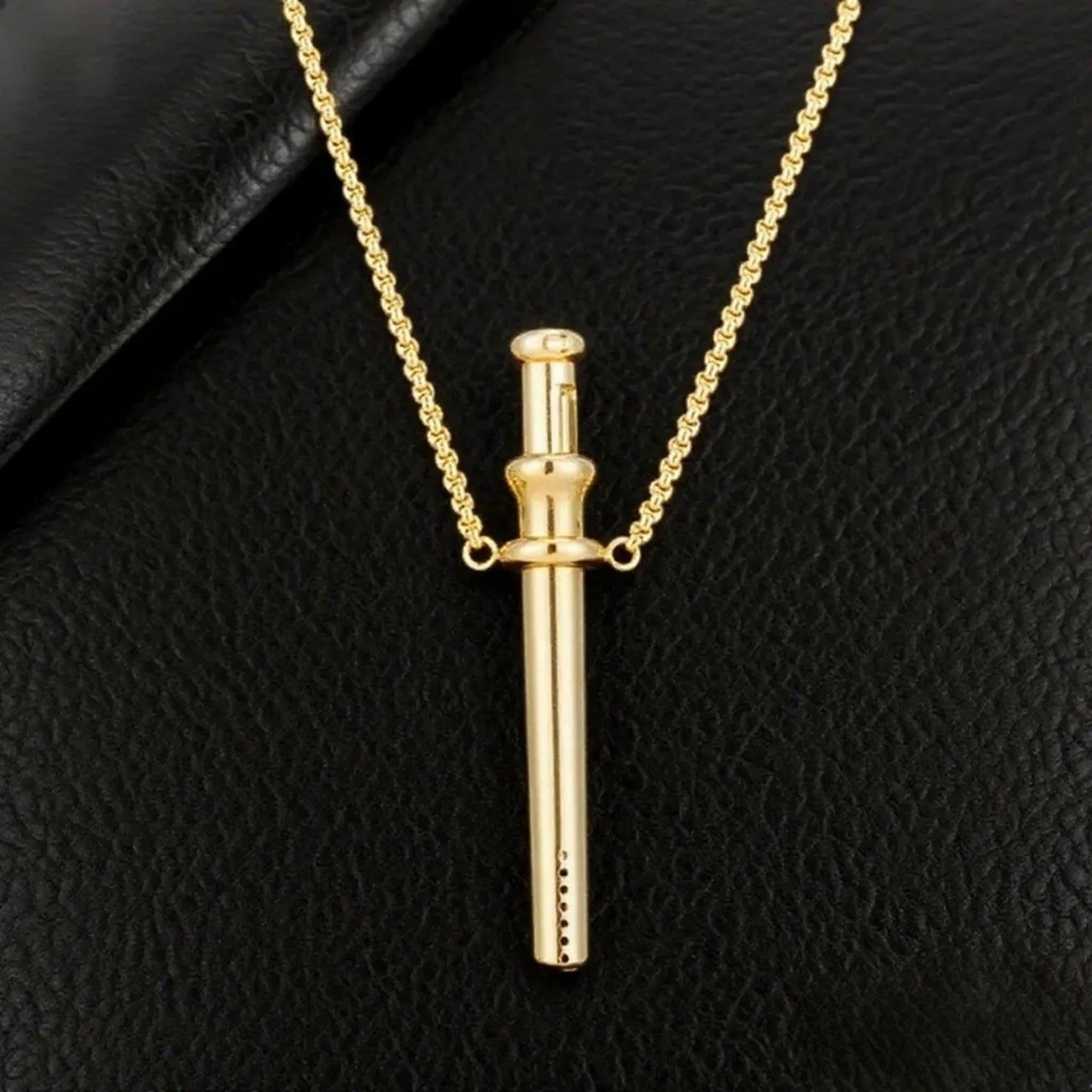 Incognito Clone Bump Snuff Straw Necklace In Rose Gold Large New