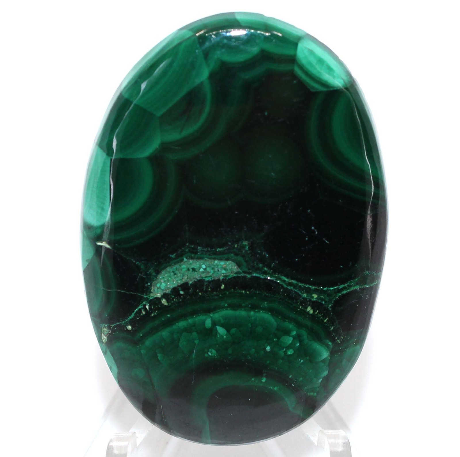 89.60 Cts AAA Natural Malachite Oval Cabochon Loose Gemstone 43x30x5 mm