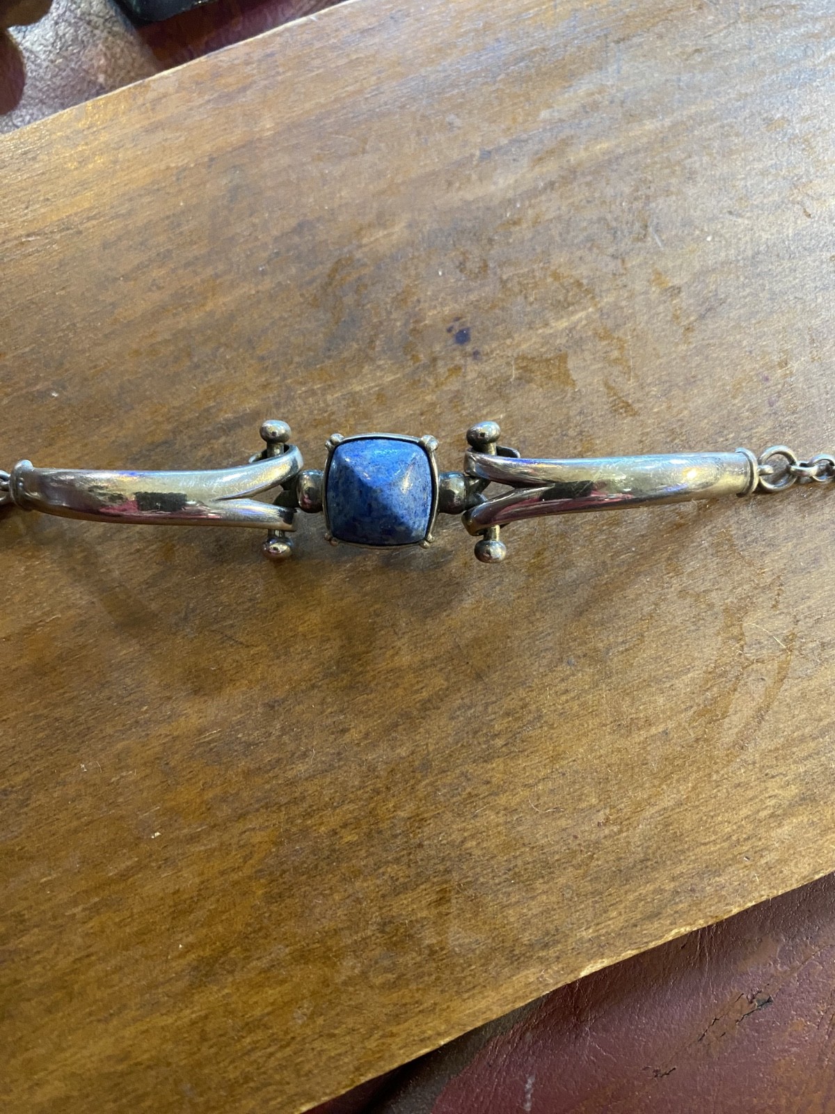 Denim Lapis Bracelet Fits 7”and Larger Wrist Wght29.8grams