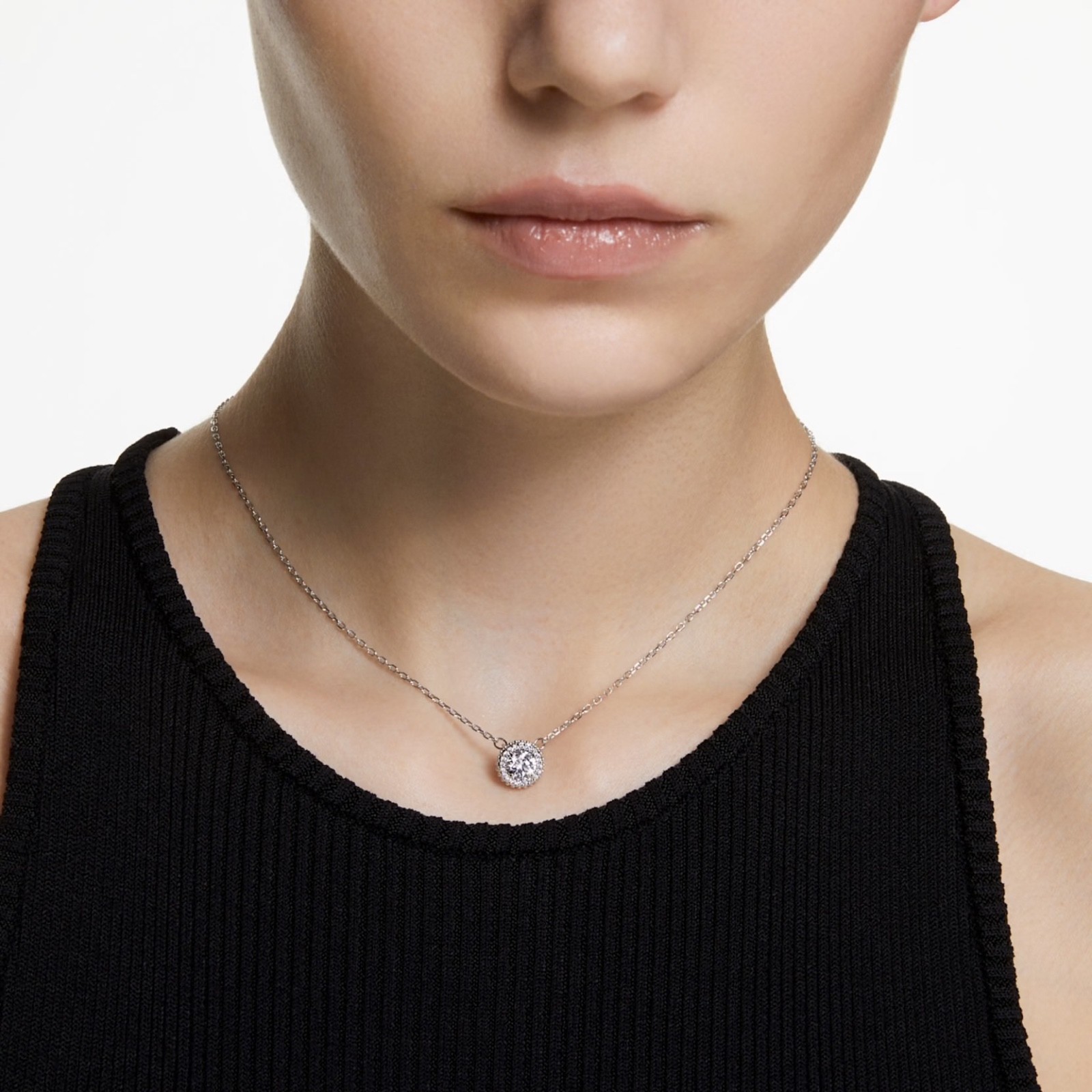 SWAROVSKI Una Angelic pendantRound cut, Pavé, White, Rhodium plated$ 139