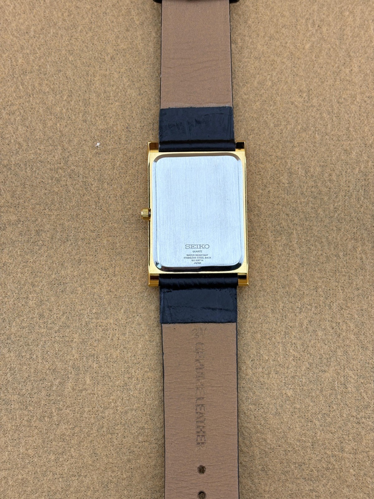 RARE GOLD BLUE Vintage Seiko Slim Quartz Men’s Wrist Watch