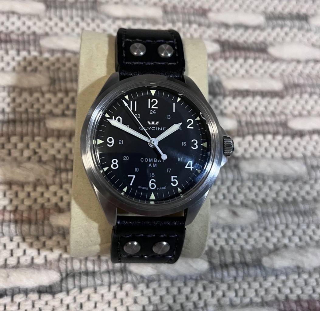 Glycine 3943.19AT.MM Combat 7 Vintage Automatic 41mm Black Dial – GL0237