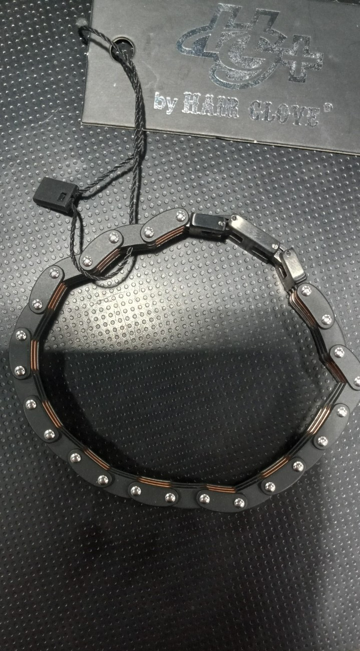 Black & Bronze Stainless-Steel Bracelet Heavy Duty (Unisex) 84095