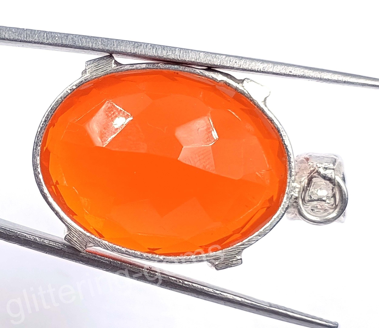 78.30 Ct Natural Orange Sapphire Oval Cut 925 Silver Pendant Certified Gem 5DOS